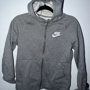 Nike Kids Charcoal Gray Hoodie zip up sweater boys large